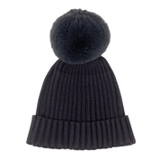 MITCH & SON - Caden Fur Pom Pom Hat - Dark Grey