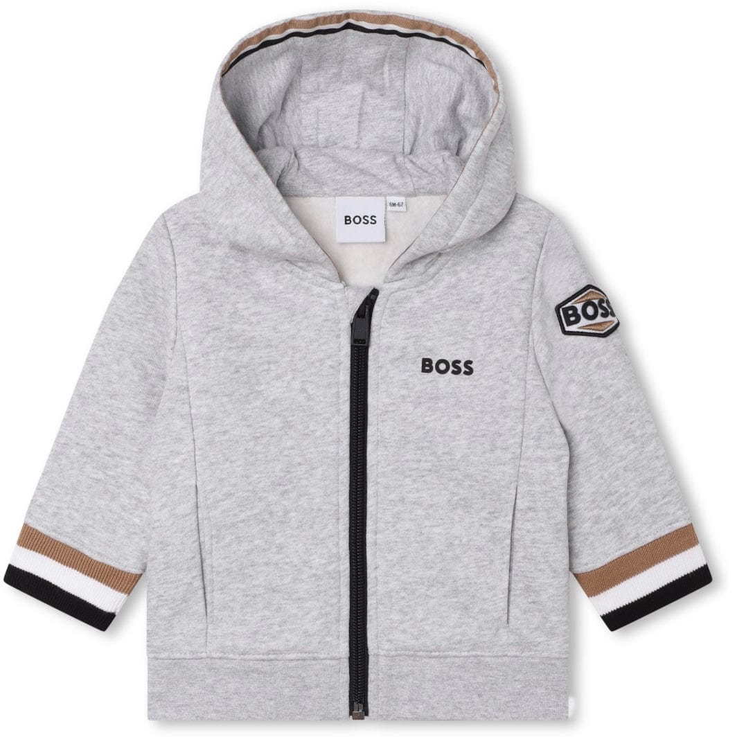 BOSS - Toddler Zip Hoodie Tracksuit  -  Greyo