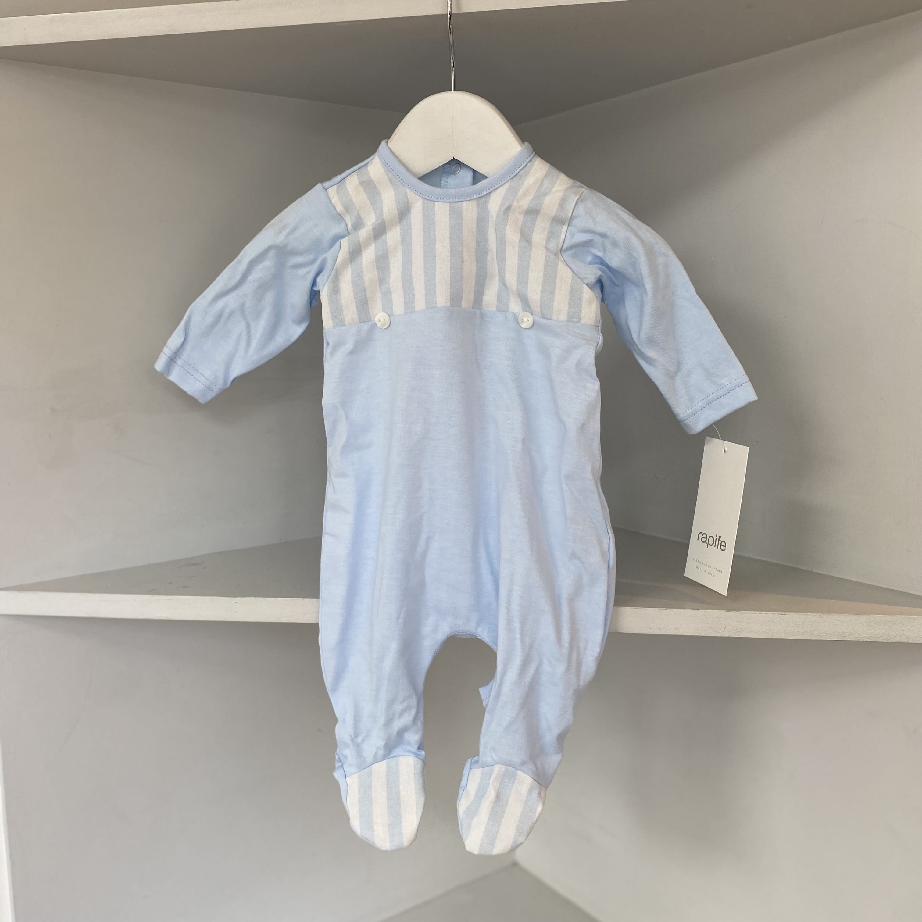 Rapife - Stripe Babygrow - Blue