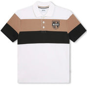 BOSS - Colour Block Polo Shirt - White