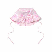 LITTLE A - Perfectly Pink Orella Bow Print Sun Hat - Blossom Pink