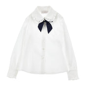 MONNALISA - Tartan Blouse &  Skirt Set - Grey