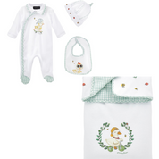 MONNALISA - Duck Four Piece Layette Set  - White