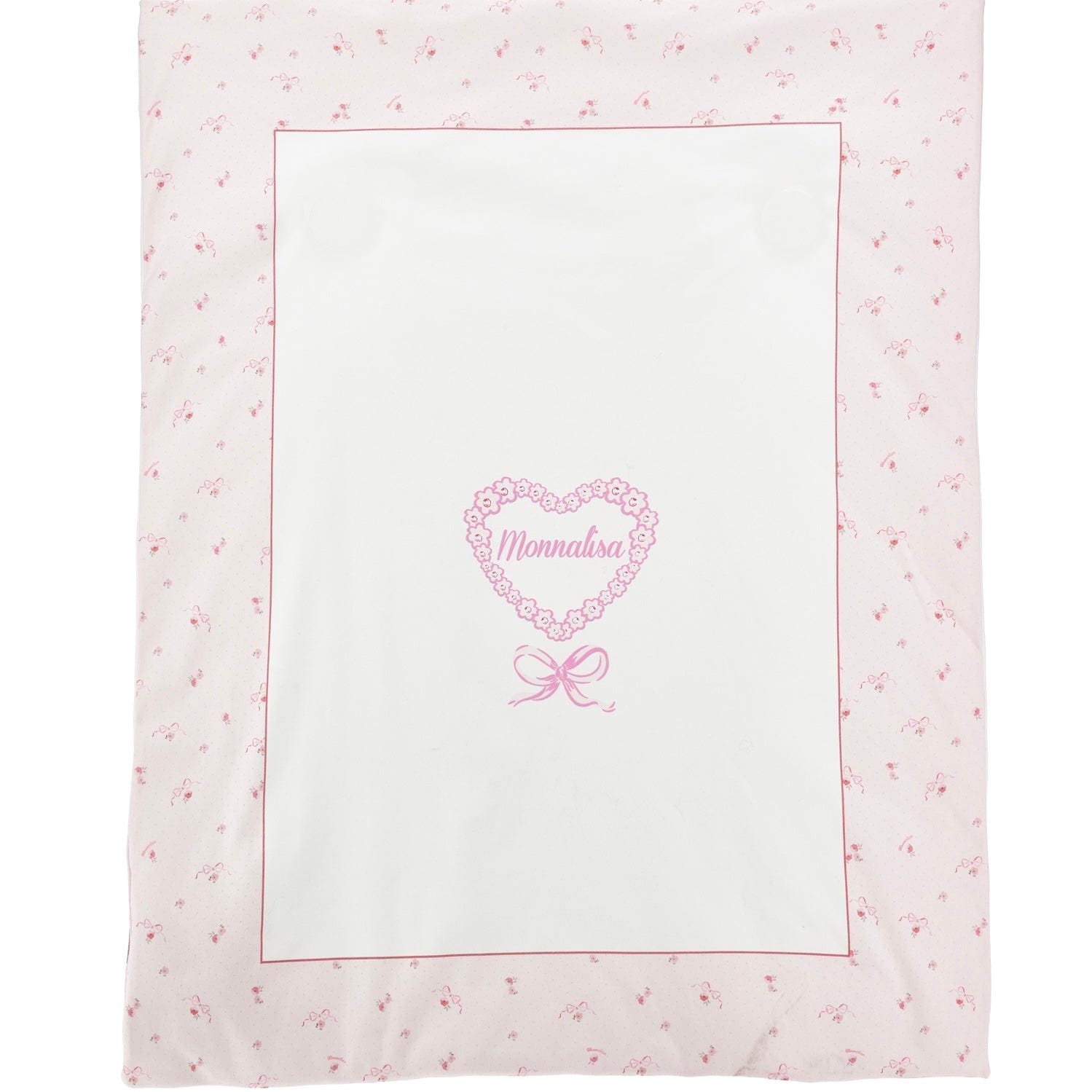 MONNALISA - Heart & Bow Blanket - White