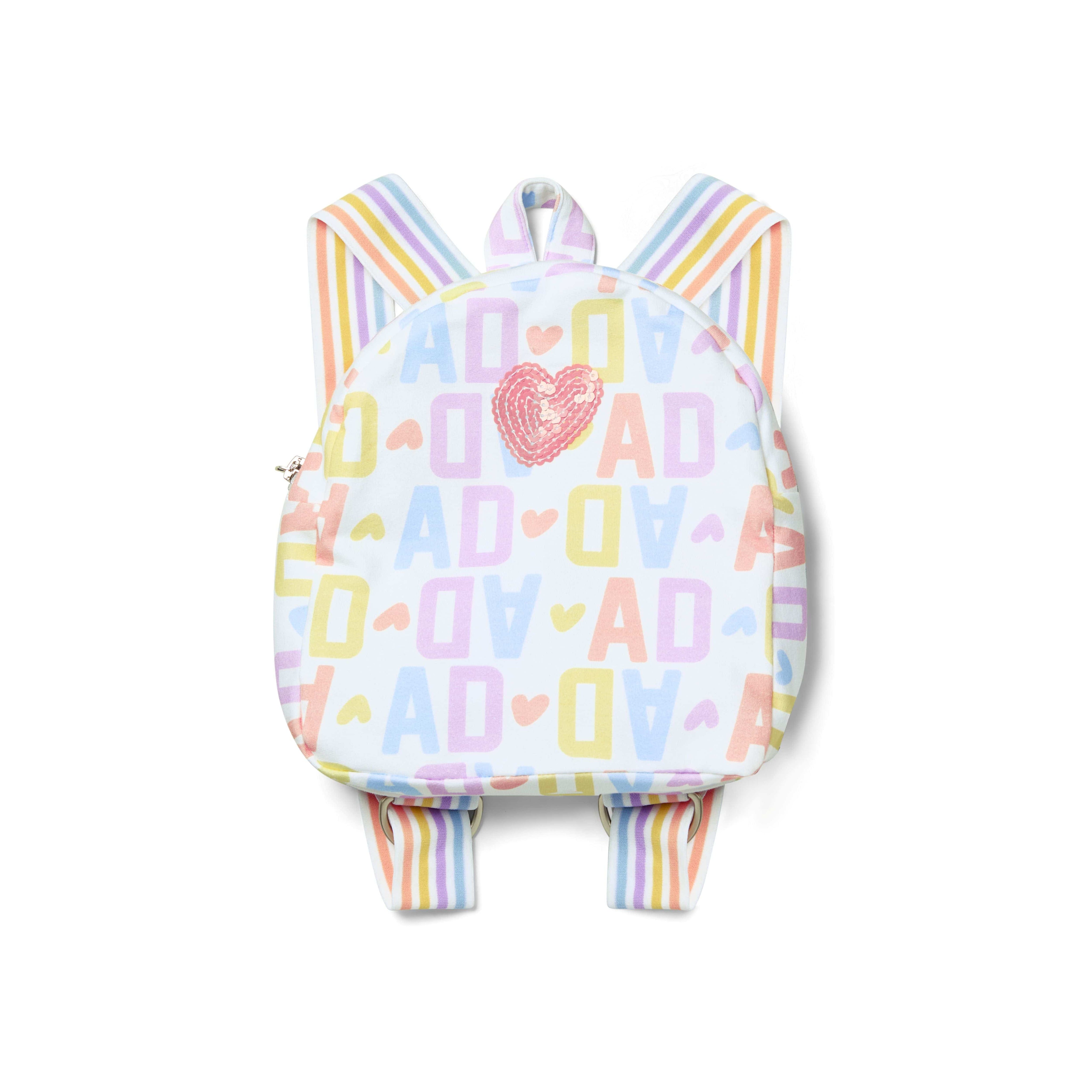 A DEE - Skylah Signature Summer Initial Prink Back Pack - White