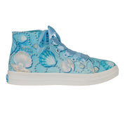 A DEE - Jazzy Ocean Pearl Printed Canvas High Top - Aruba Blue