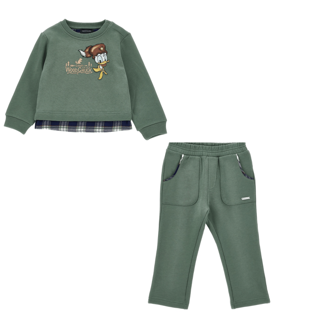 MONNALISA - Donald Duck Tracksuit - Green