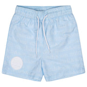 MITCH & SON - Triston Sandy Shores Mitch & Son Print Swim Shorts- Sky Blue