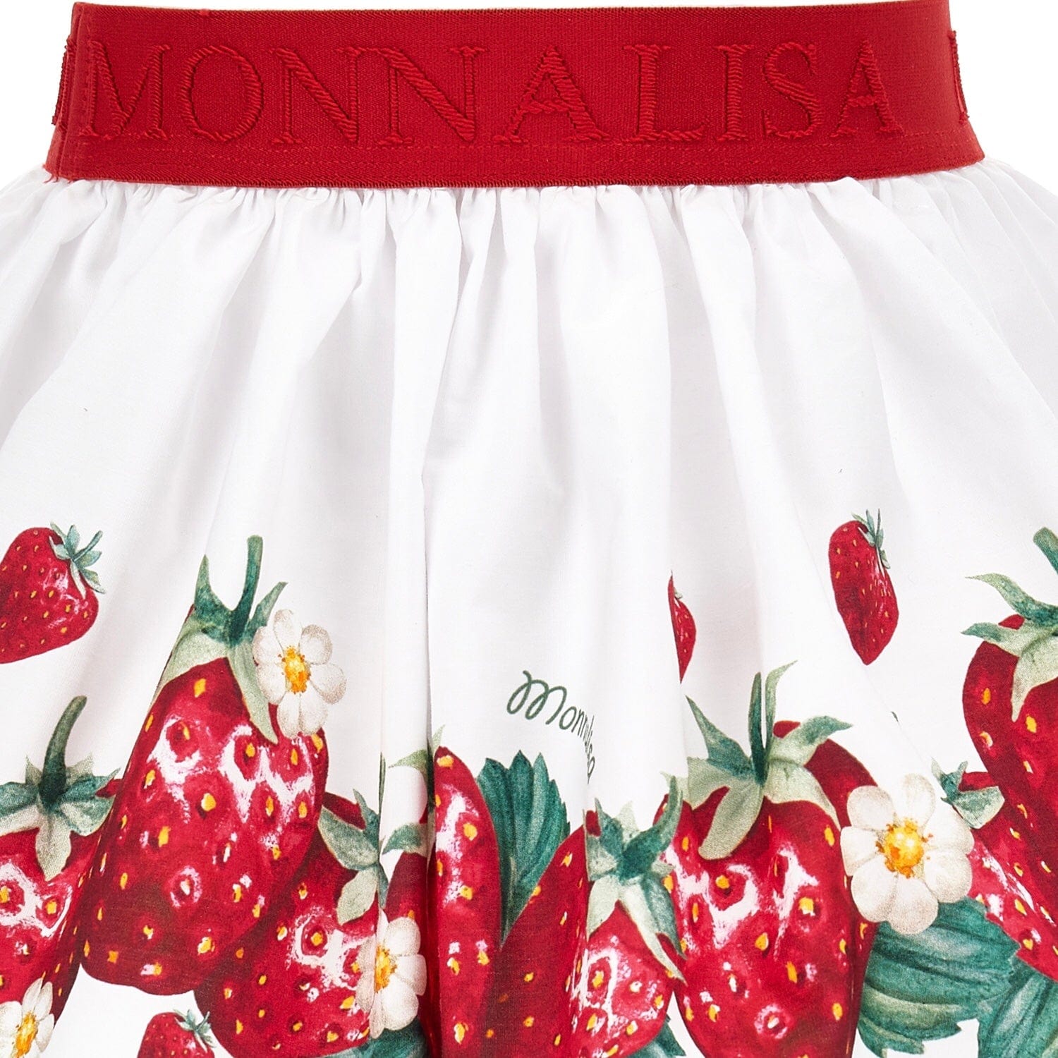 MONNALISA - Strawberry Skirt Set - White