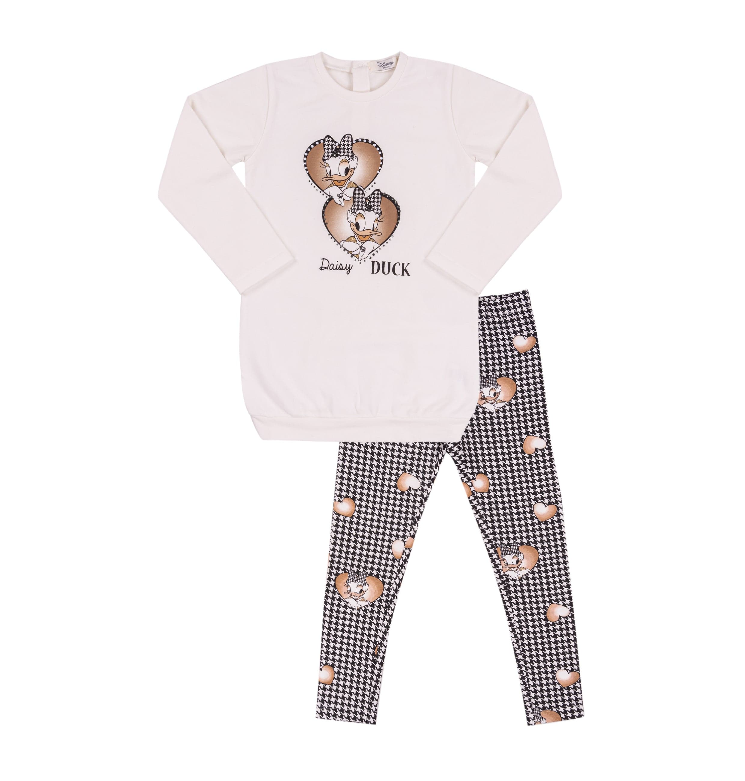 EMC - Disney Daisy Duck Dog Tooth Legging Set - Cream