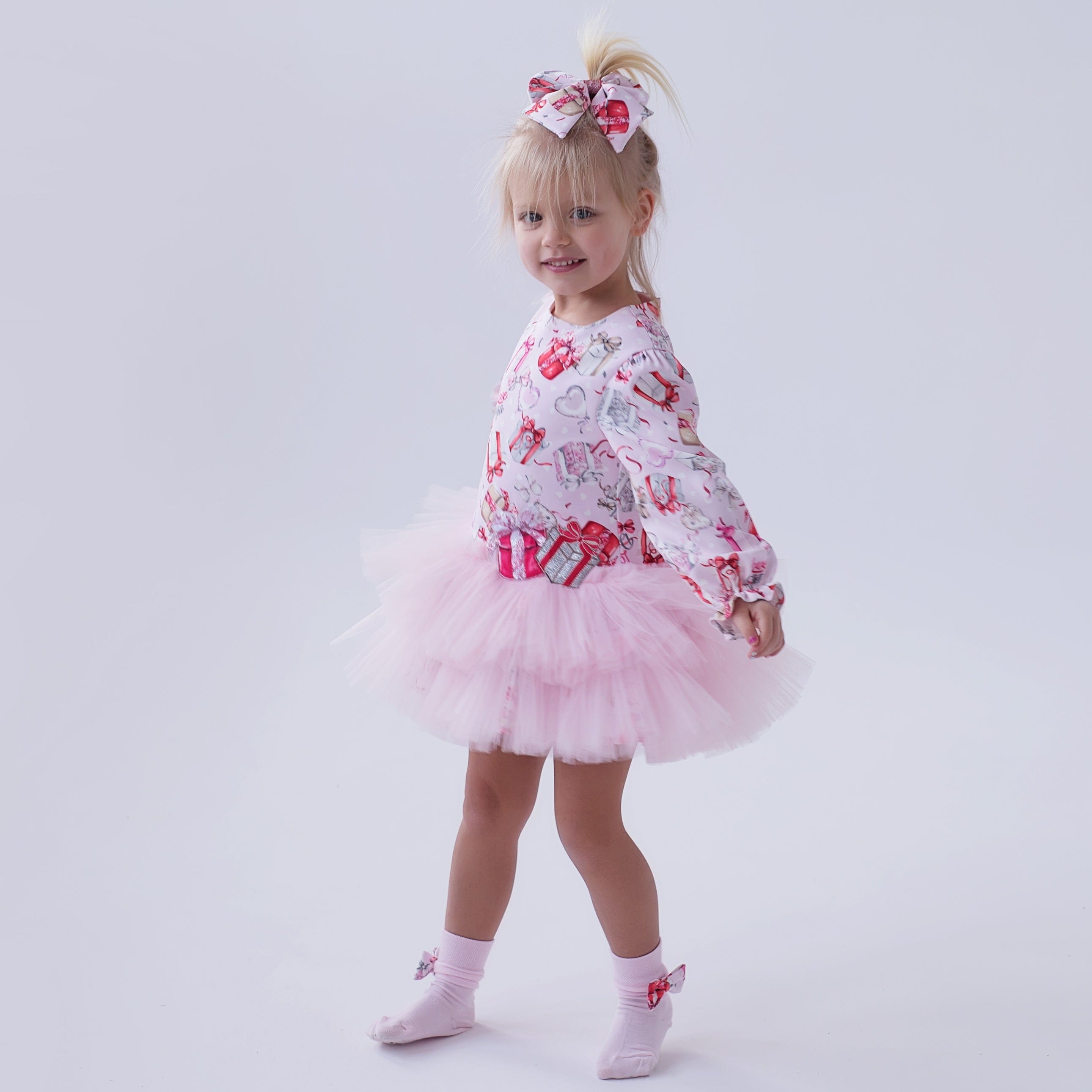 Daga - Magical Surprises Print Tulle Dress - Pink