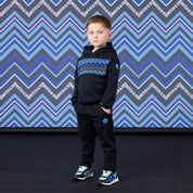 MITCH & SON - Winter Chevron Watson - Zig Zag Hoody Tracksuit - Black