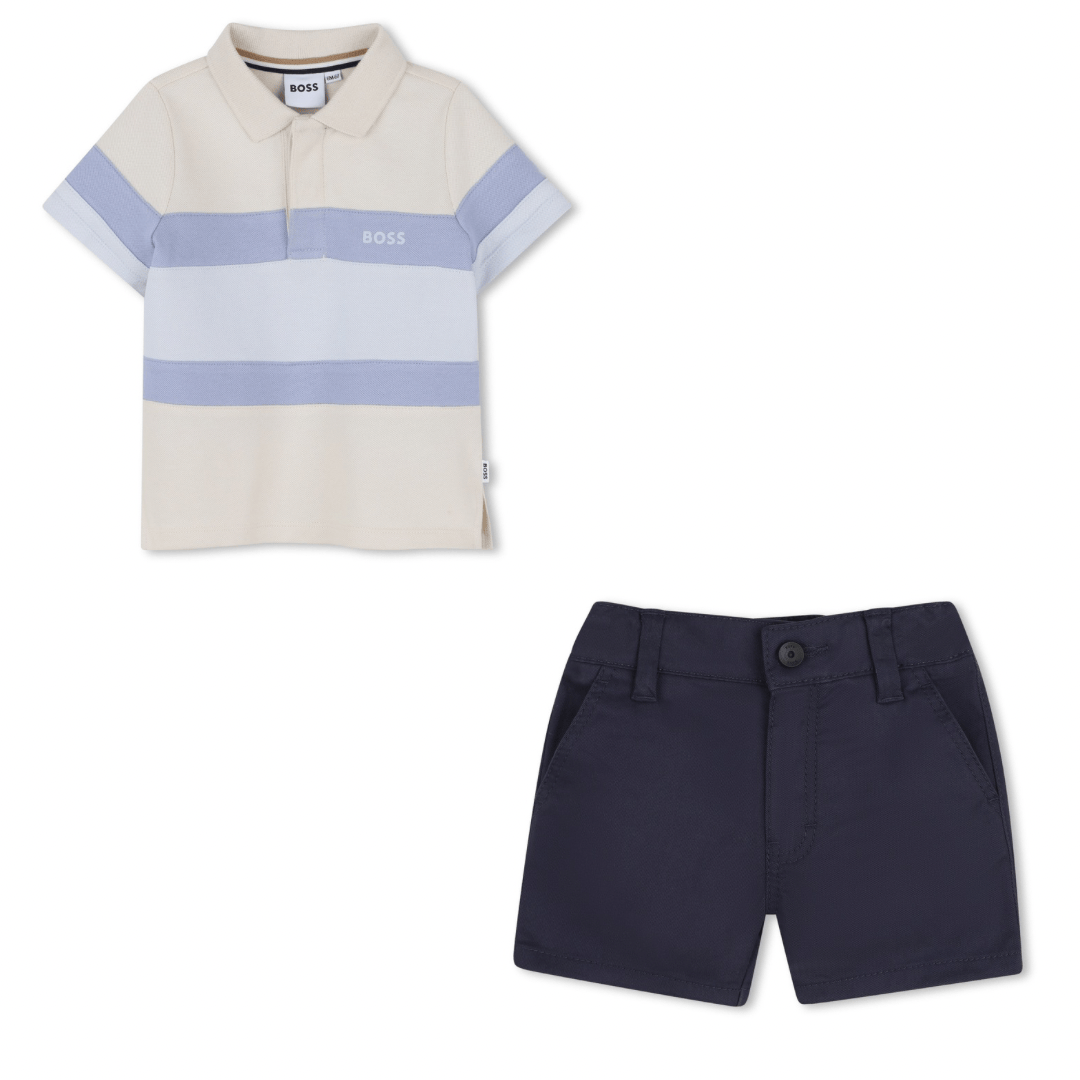 BOSS - Toddler Chino Short Set  - Navy
