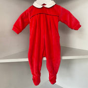 Coccode - Tartan Trim Babygrow - Red