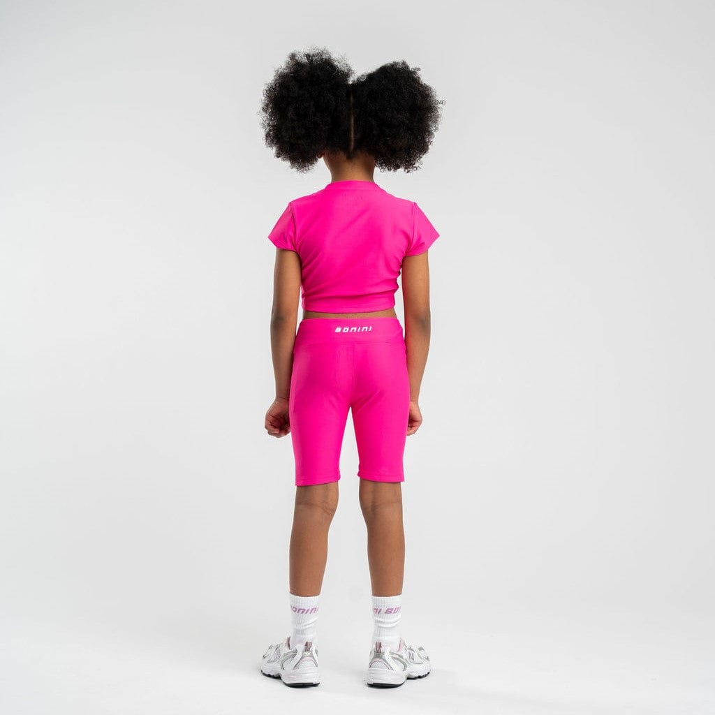 BONINI BY A DEE - Ruched T-Shirt & Cycling Shorts Aspire - Hot Pink