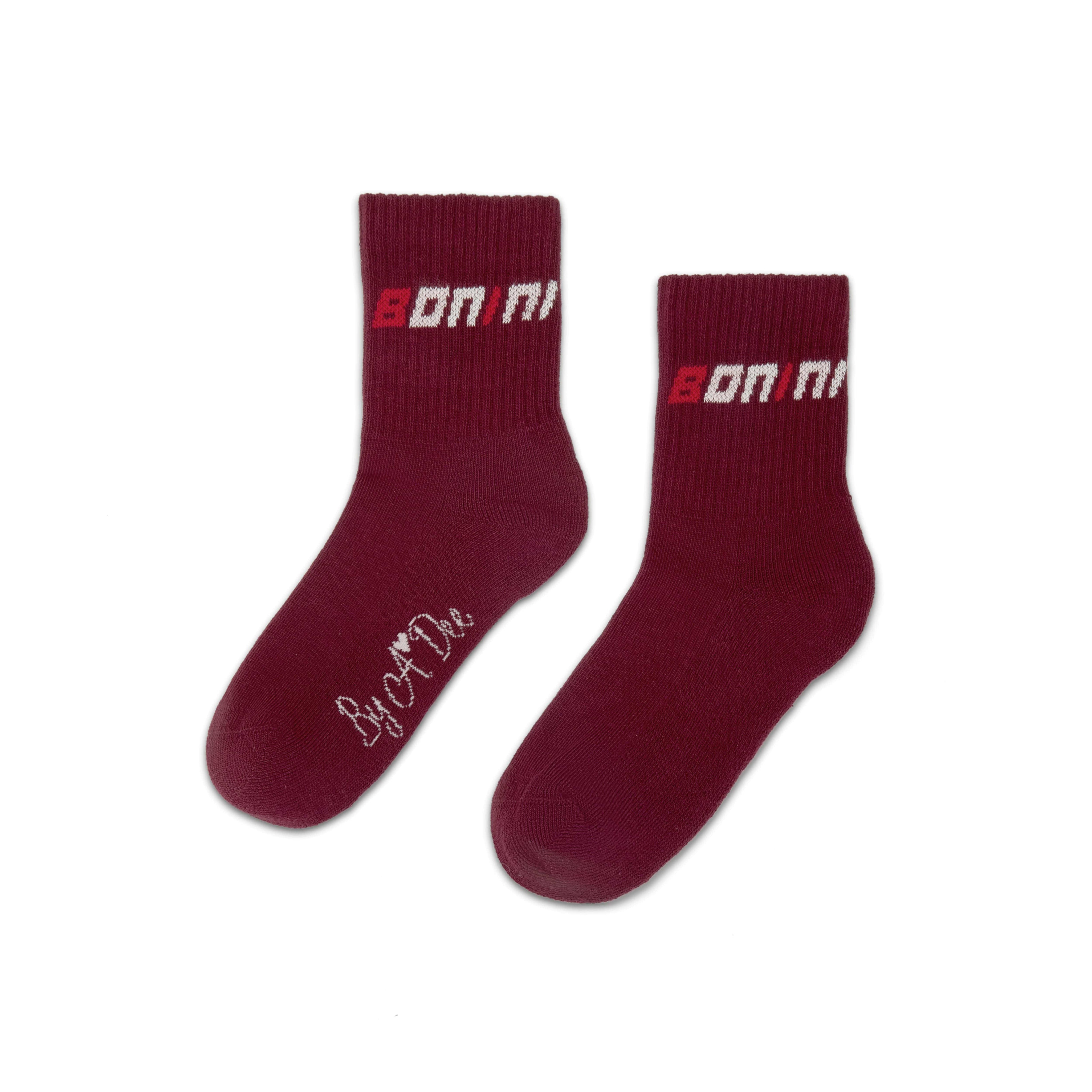 BONINI BY A DEE - Twirl Sports Socks - Burgundy