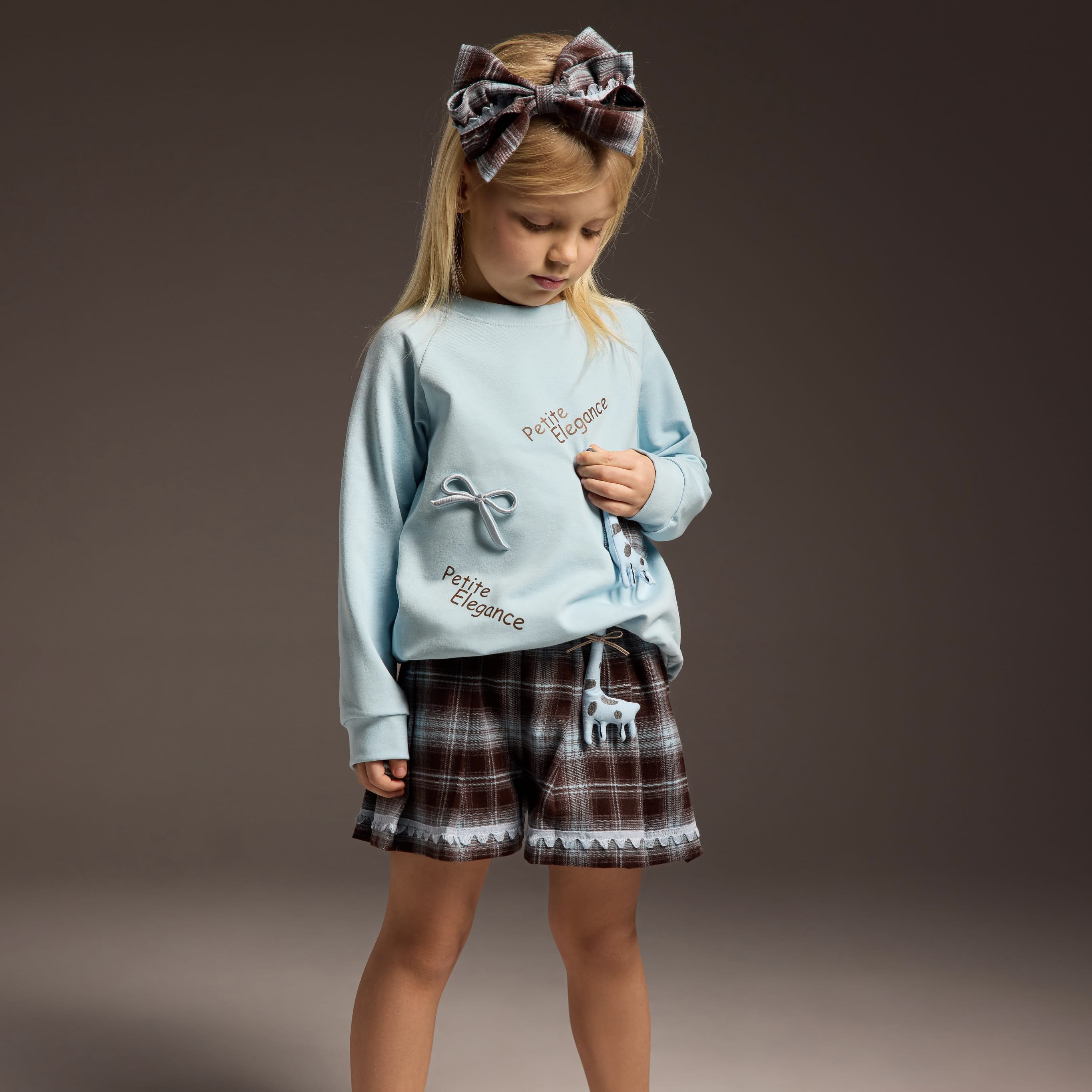 Daga - Giraffe Charm Short Set - Brown