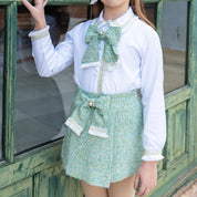 NAXOS - Tweed Four Piece Skirt Set - Green