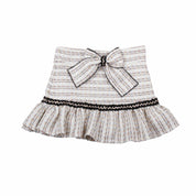 NAXOS - Tweed Four Piece Skirt Set With Black Trim - Cream