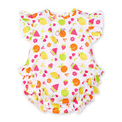LITTLE A - Cutie Frutti Paloma Romper - White