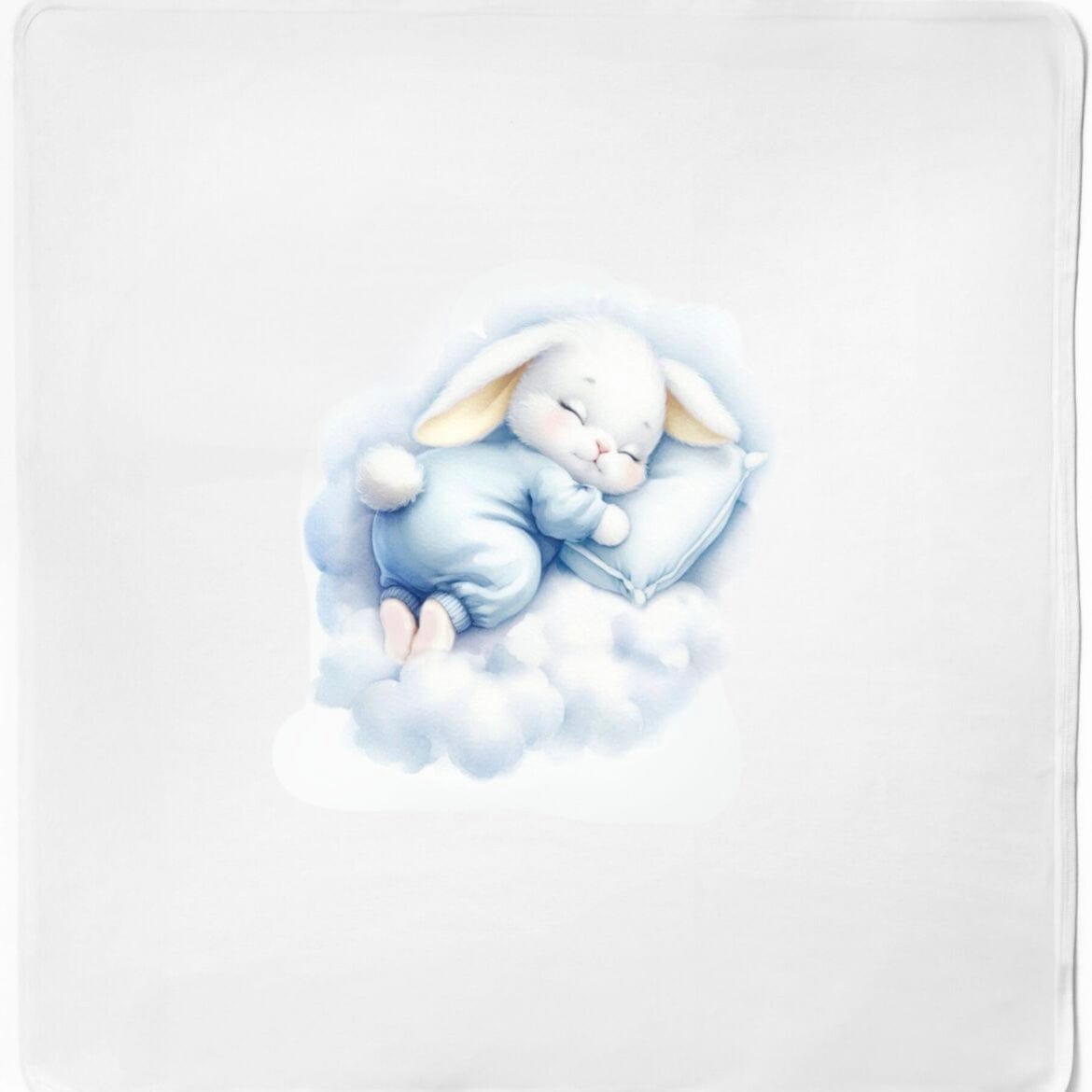 FIRST BABY - Bunny Swaddle Blanket - Blue