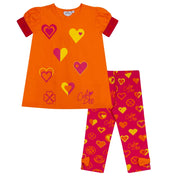 A DEE - Moana Bold Hearts Tape Legging Set - Orange