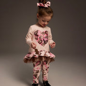 Daga - Chocolate Teddy Leggings Set - Pink