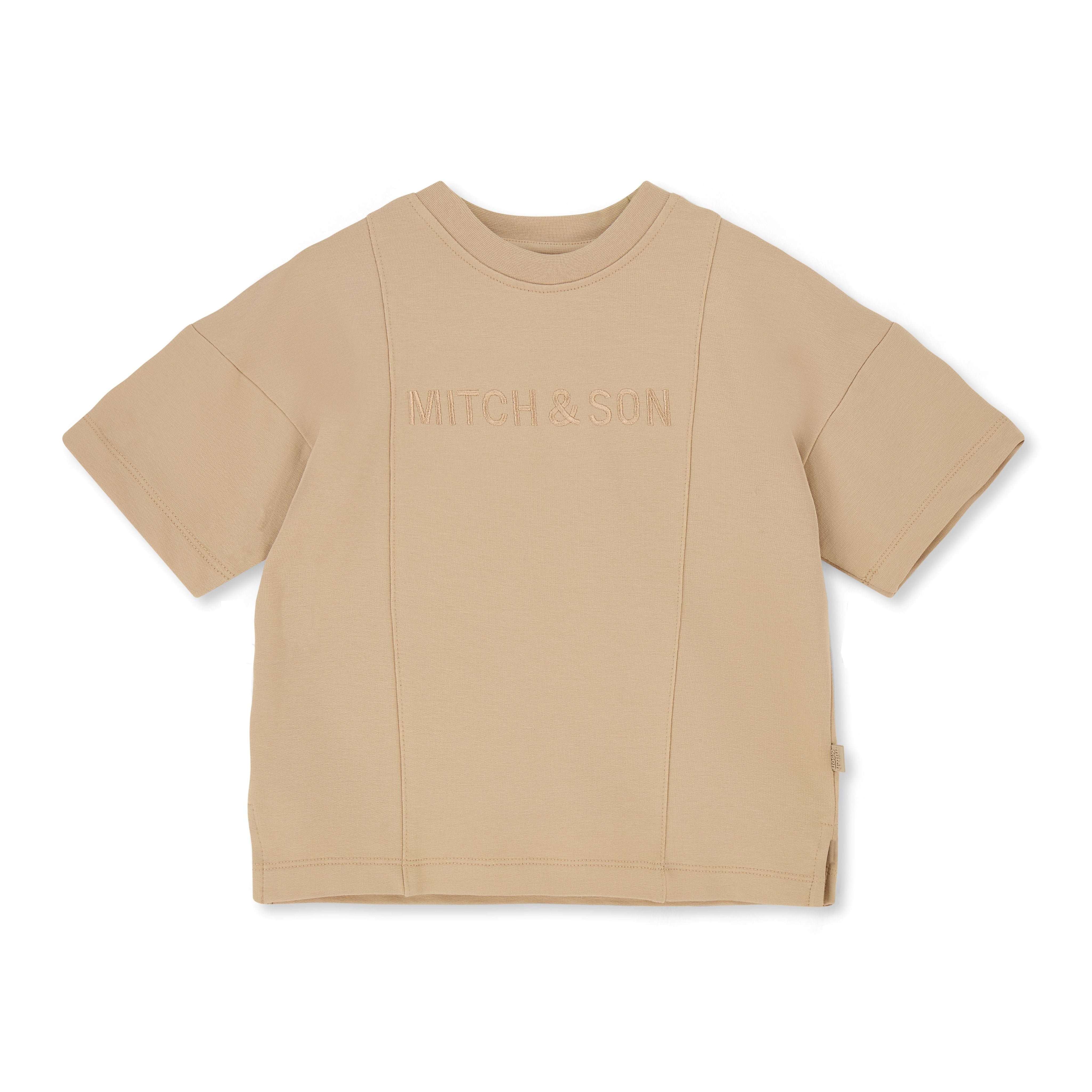 MITCH & SON - Chic Chevron JNR Porter Sweat Set - Stone Beige