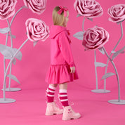 A DEE - Winter Bloom Alana Hoodie Sweat Dress - Fuchsia