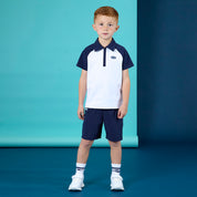 MITCH & SON -  Harvey & Hamish JNR Nylon Polo & Cargo Short Set - Bright White