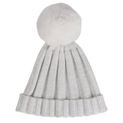 A DEE - A Dee On Ice Paola Knitted Lurex Pom Pom Hat - Snow White