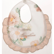 BARCELLINO - Floral Babygrow, Bib & Blanket - Peach