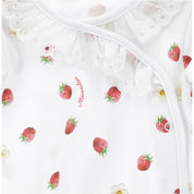 MONNALISA - Strawberry Babygrow - White