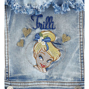 MONNALISA - Tinkerbell Three Piece Denim Set - White