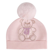 A DEE - Abstract Teddy Sabrina Knitted Pom Pom Teddy Hat - Baby Pink