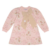 A DEE - Abstract Teddy Sage Teddy Print Sweat Dress - Baby Pink