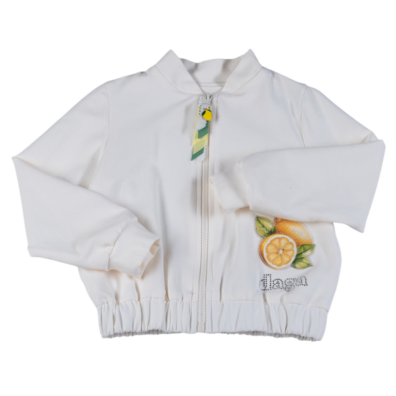 Daga - Sunny Lemons Bomber Jersey Jacket - Cream