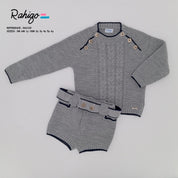 Rahigo - Two Piece Short Set  - Grey
