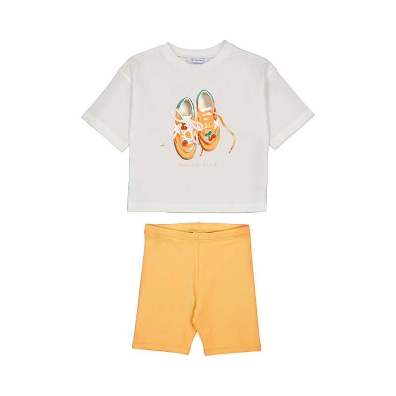 MAYORAL - Trainer Cycling Short Set - Pumpkin