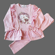 IS - Teddy Bear Leggings Set - Pink