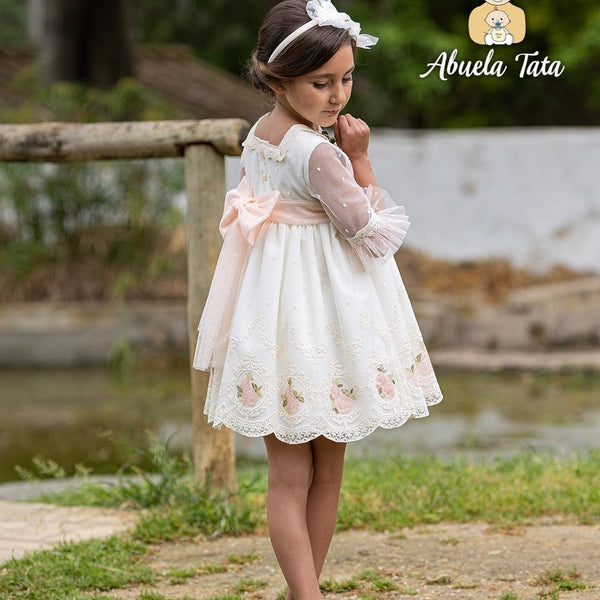 ABUELA TATA - Ceremony Lace Layla Puffball Dress - Cream