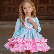 MERICHE - Mia Puffball dress & Hairpiece - Pink