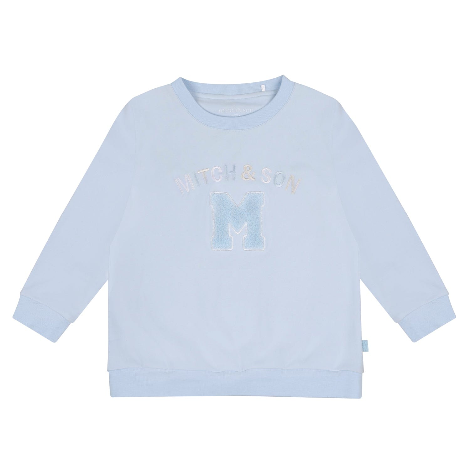 MITCH & SON - Addy Loopy Badge Crewneck Tracksuit - Pale Blue