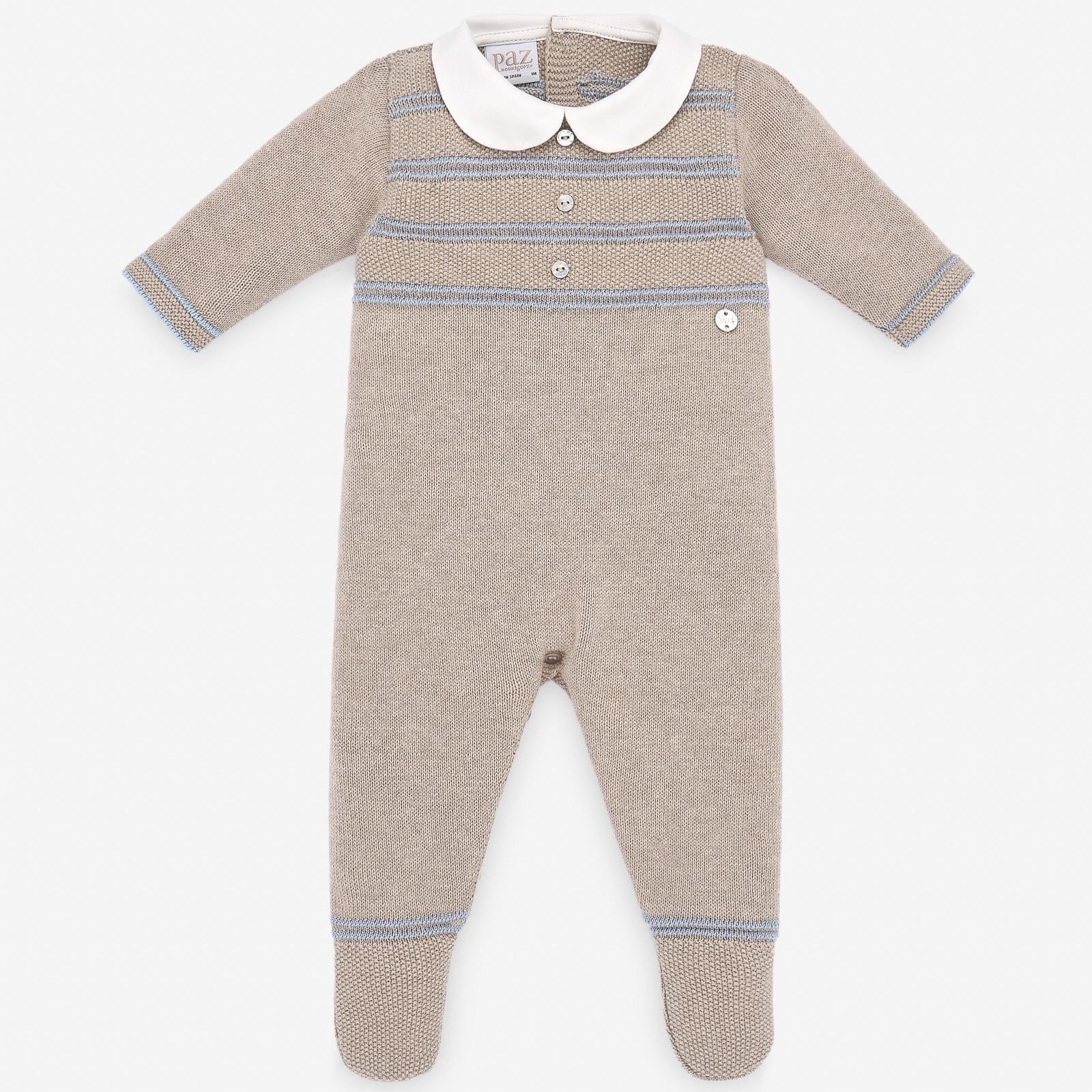 PAZ RODRIGUEZ - Knitted  Babygrow - Brown