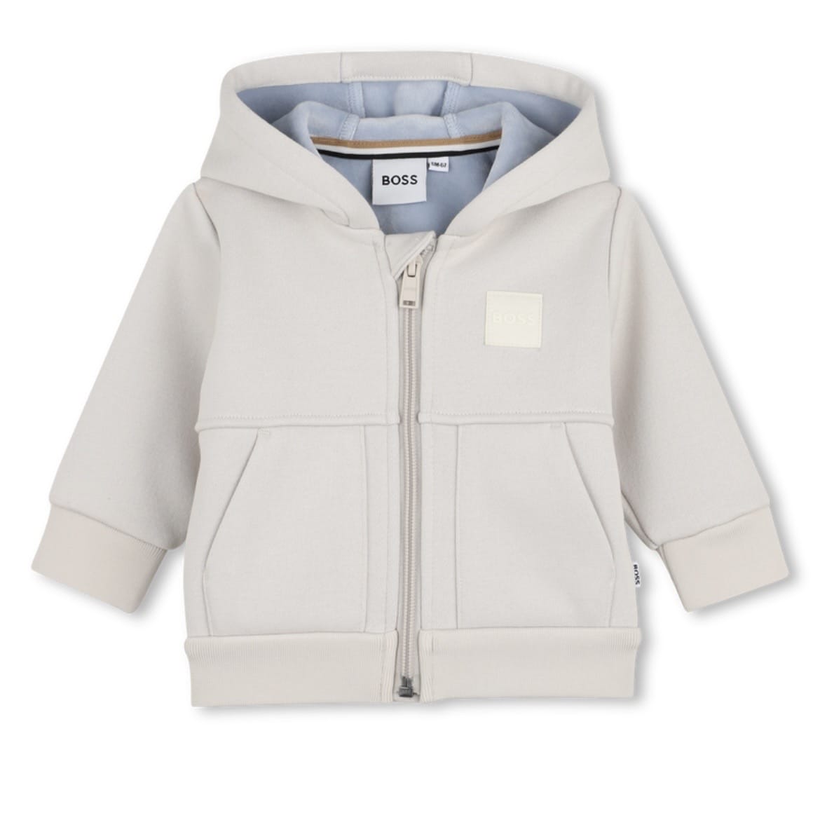 BOSS - Toddler Zip Hoodie Fleeced Lined Tracksuit  -  Ivory