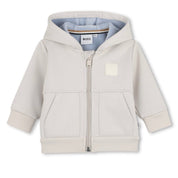 BOSS - Toddler Zip Hoodie Fleeced Lined Tracksuit  -  Ivory