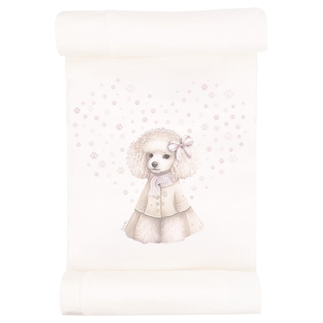 JAMIKS - Velour Poodle Blanket- Pink