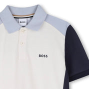 BOSS - Colour Block Polo -  Ivory
