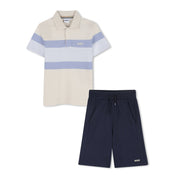 BOSS - Colour Block Polo Short Set - Sand