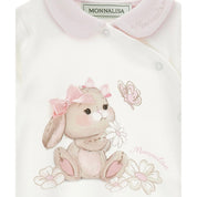 MONNALISA - Bunny Babygrow Three Piece Set - Pink